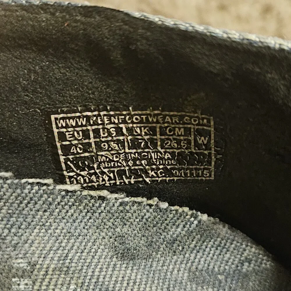 Keen Women's The Good Project repurposed denim jeans Size 9.5 Mary Janes